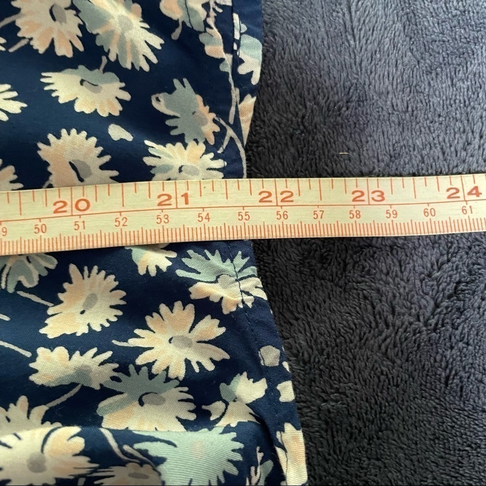 Madewell Blue Novel Tie-Front Top in French Floral Extra Small XS - Picture 9 of 9